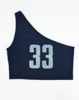 Custom Denim Number One Shoulder Tank Top