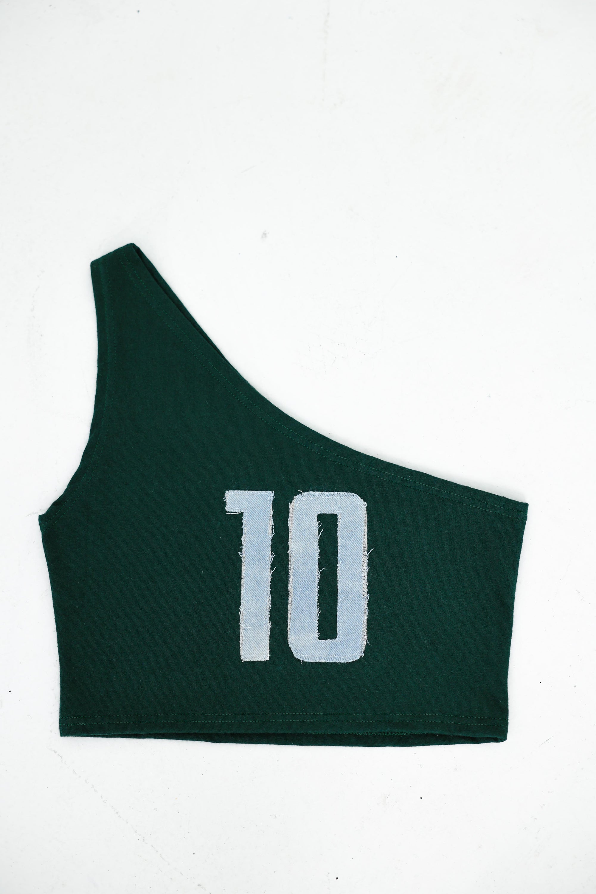 Custom Denim Number One Shoulder Tank Top