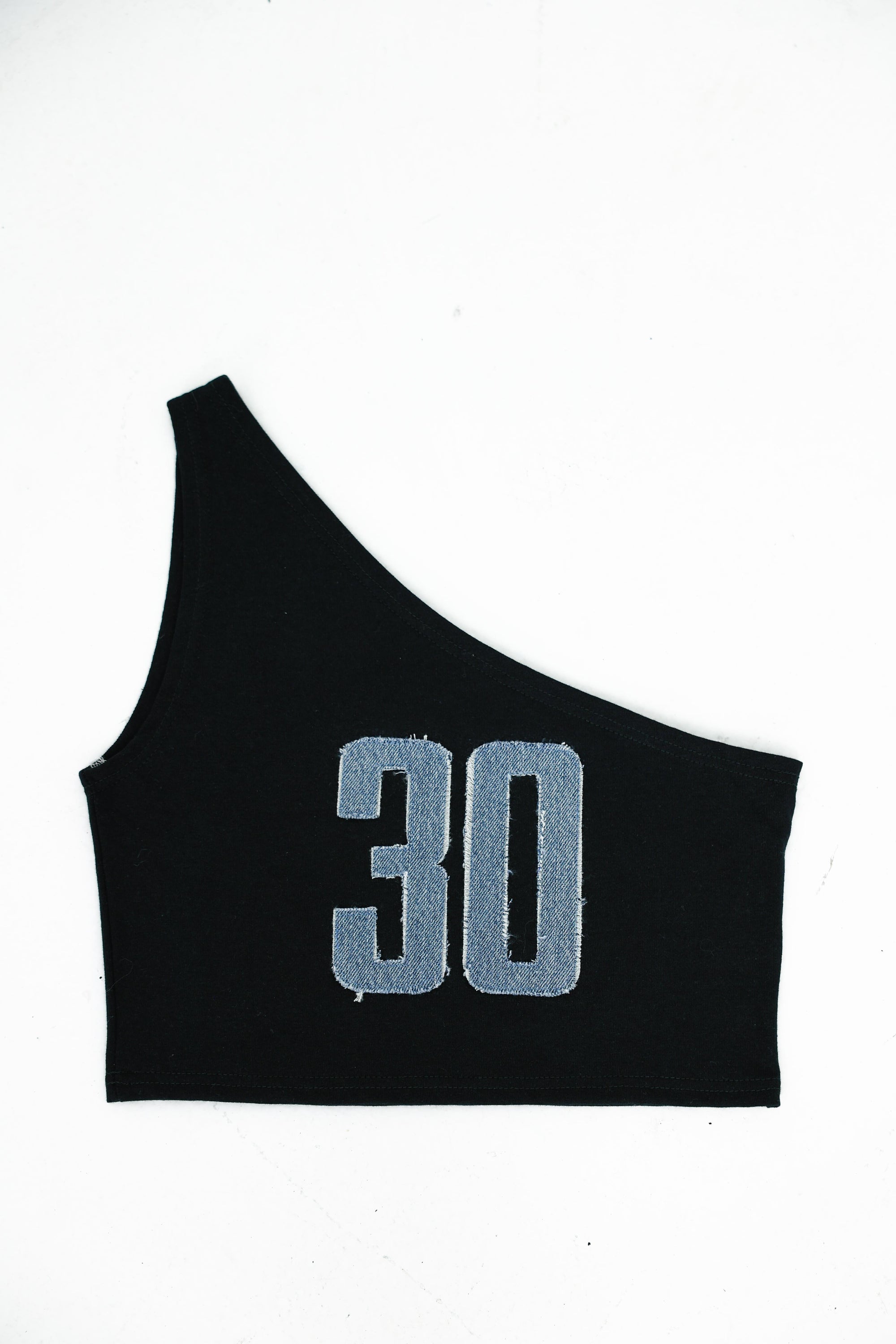 Custom Denim Number One Shoulder Tank Top