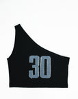 Custom Denim Number One Shoulder Tank Top