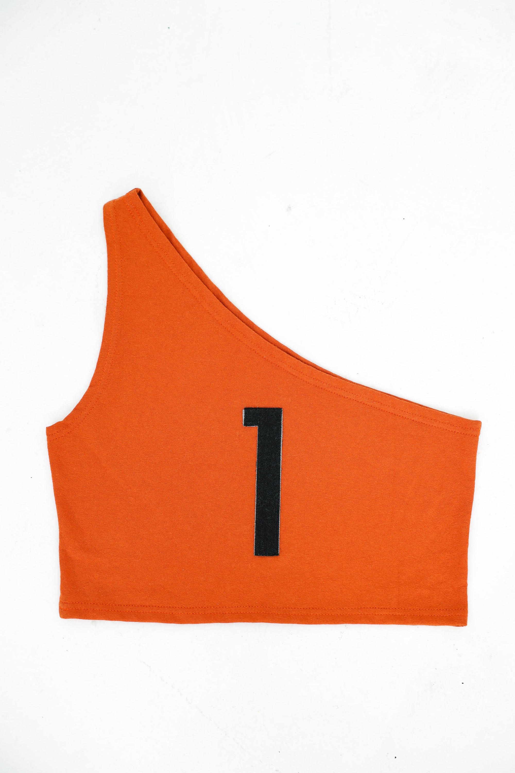 Custom Denim Number One Shoulder Tank Top