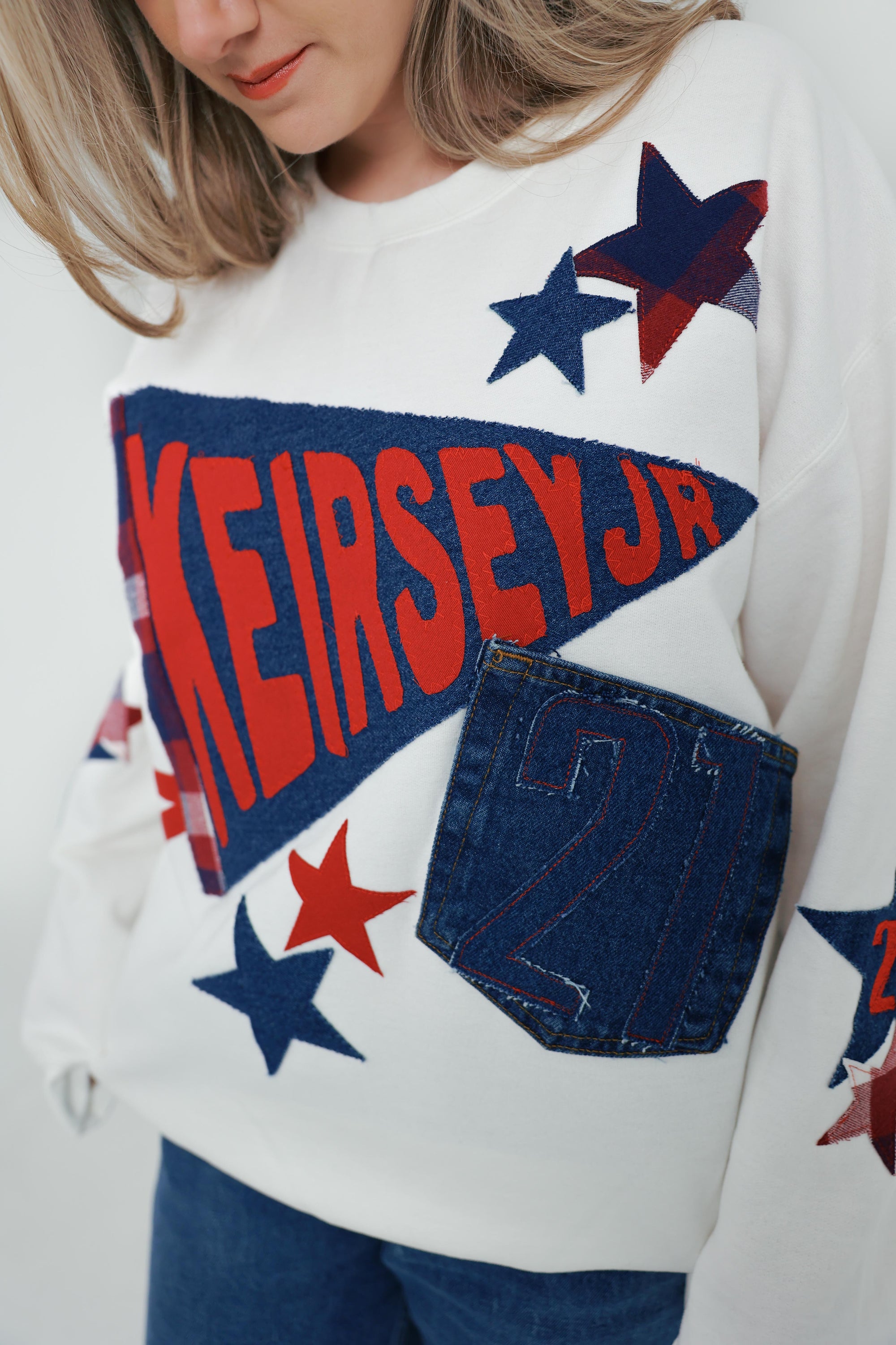 Custom Pennant Patchwork Sweatshirt