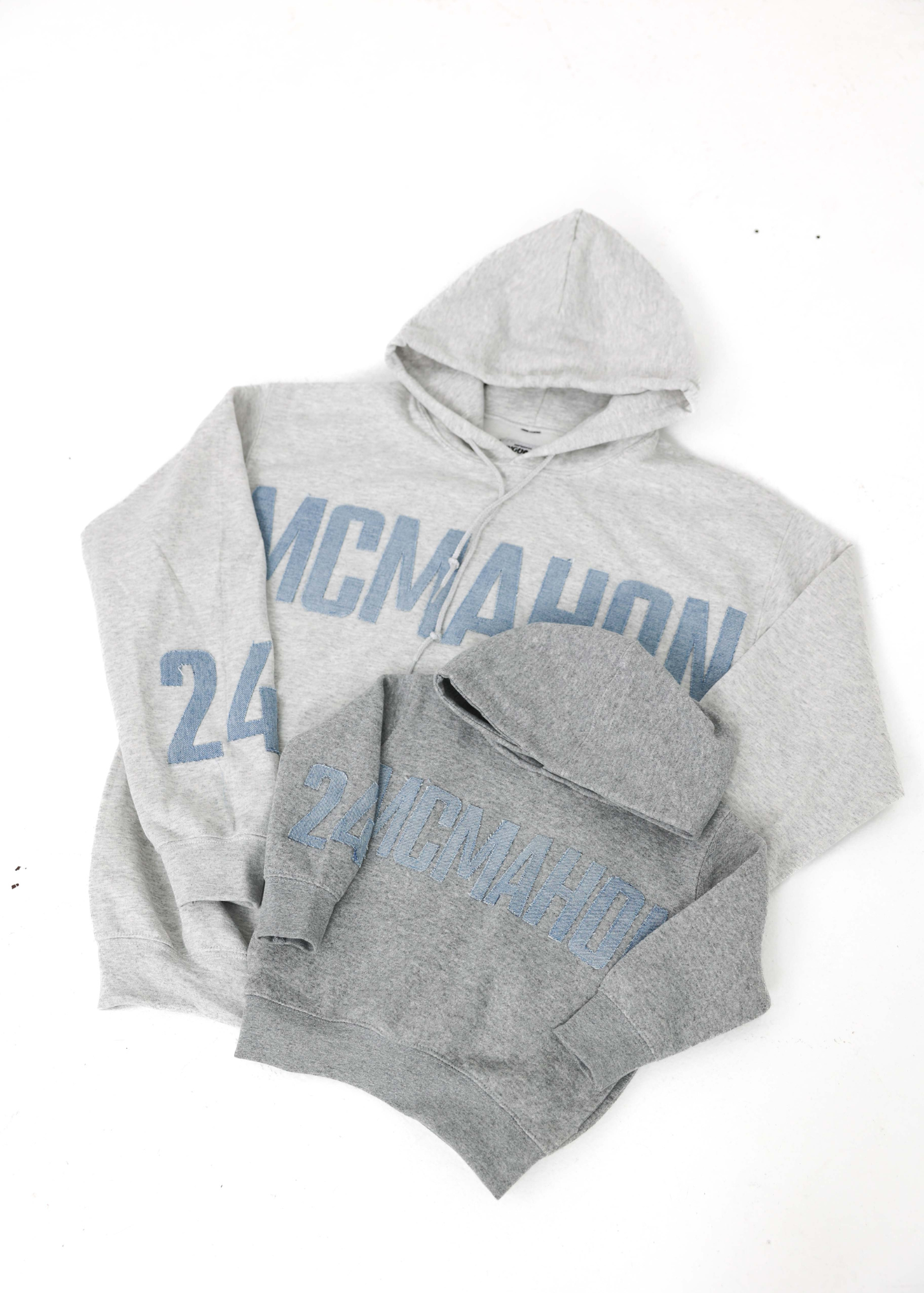 Custom Denim Name/Number Patchwork Sweatshirt