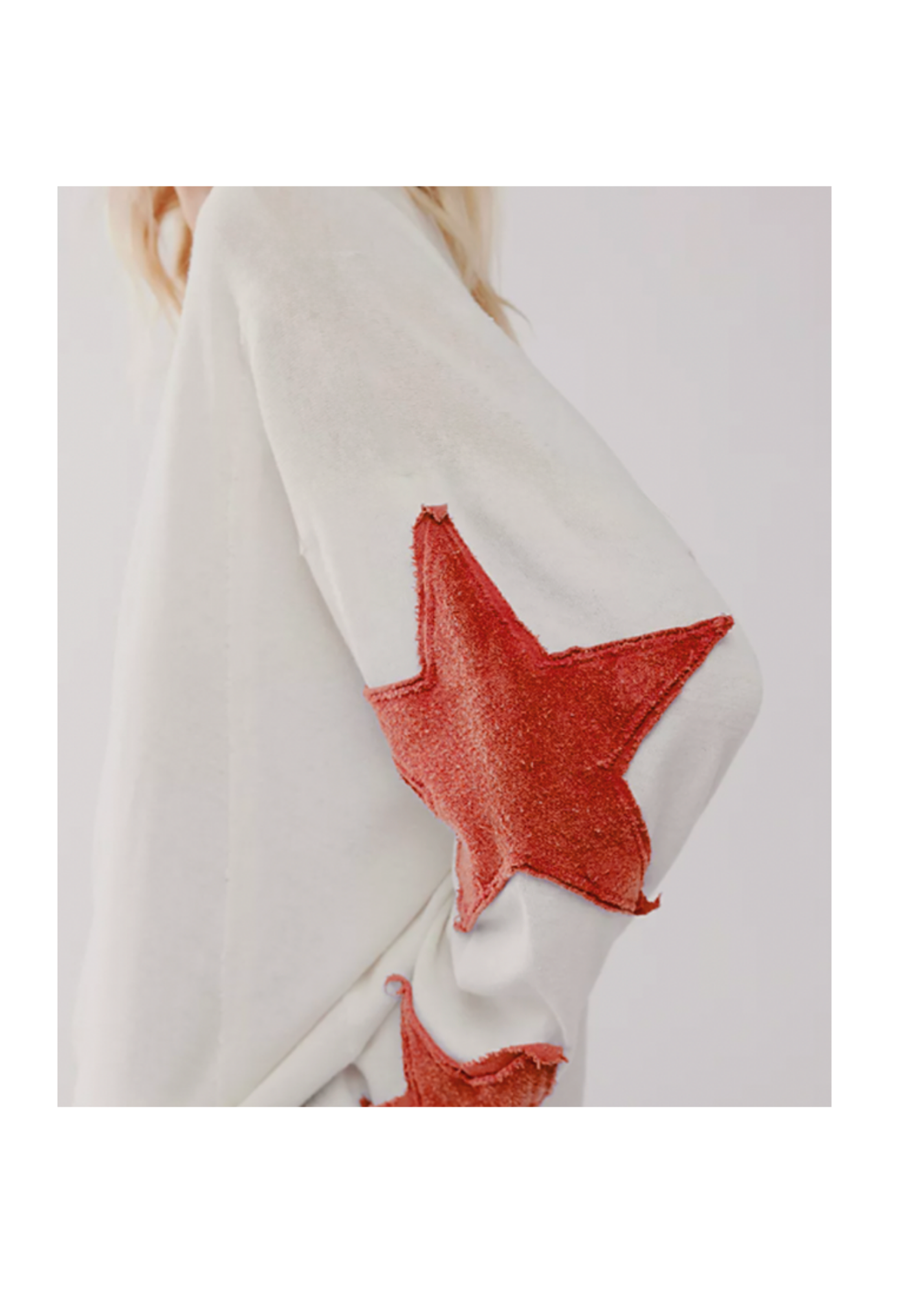 Custom Star Patch Embroidered Sweatshirt