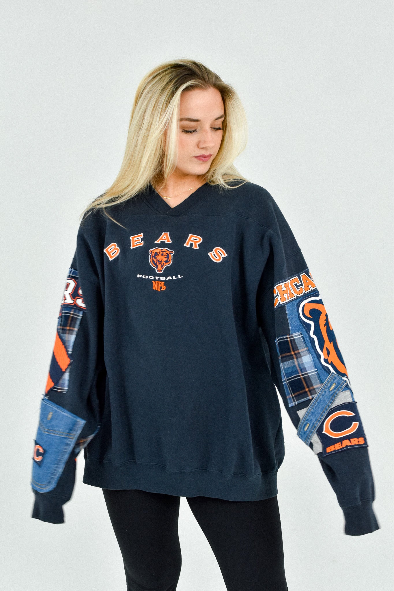 Upcycled Bears Patchwork Sweatshirt