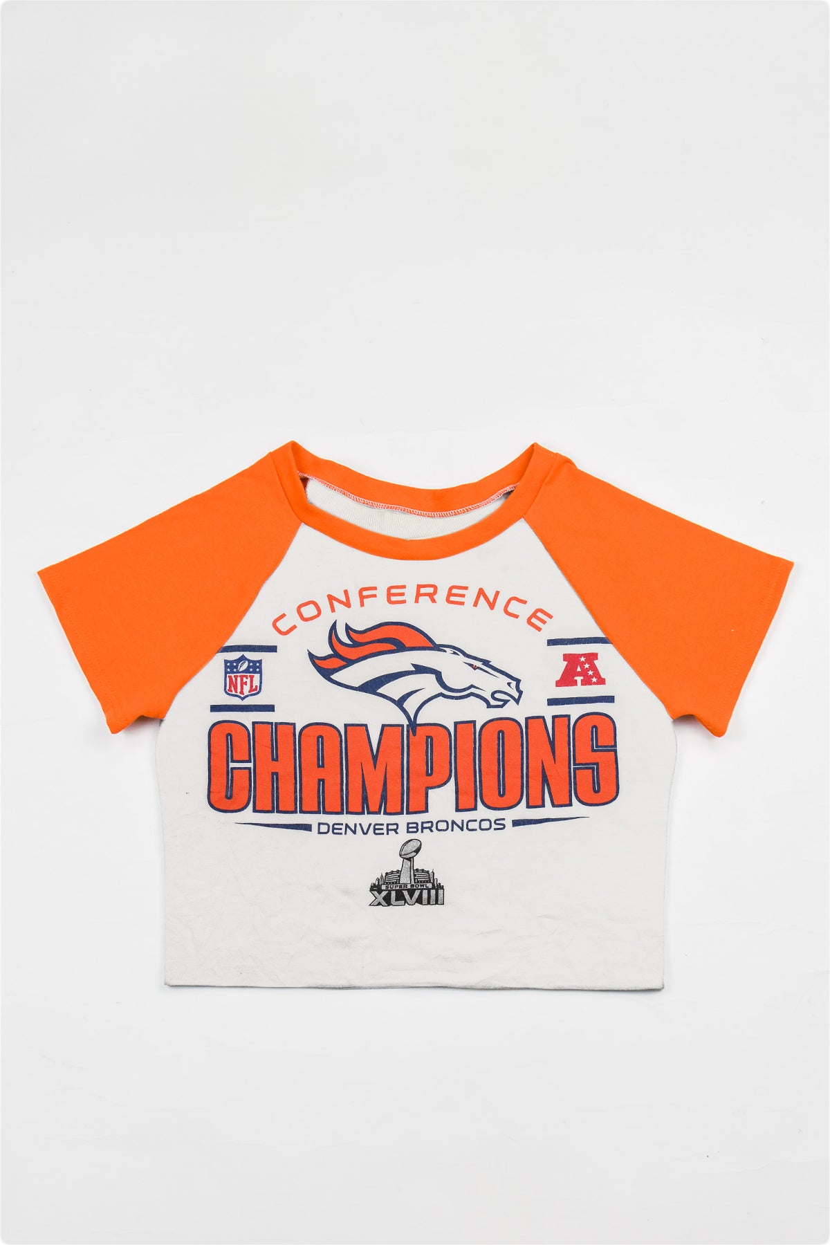 Upcycled Broncos Baby Tee *MADE TO ORDER*