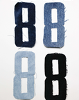 Custom Denim Name/Number Patchwork Sweatshirt