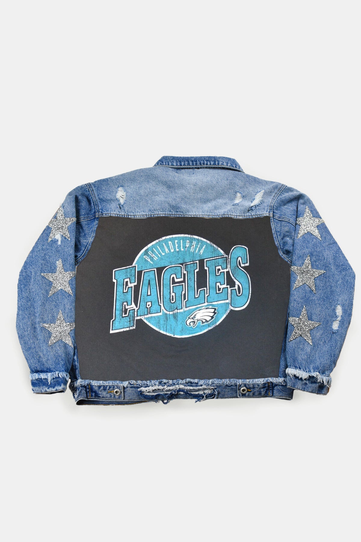 Upcycled Eagles Star Patchwork Jacket