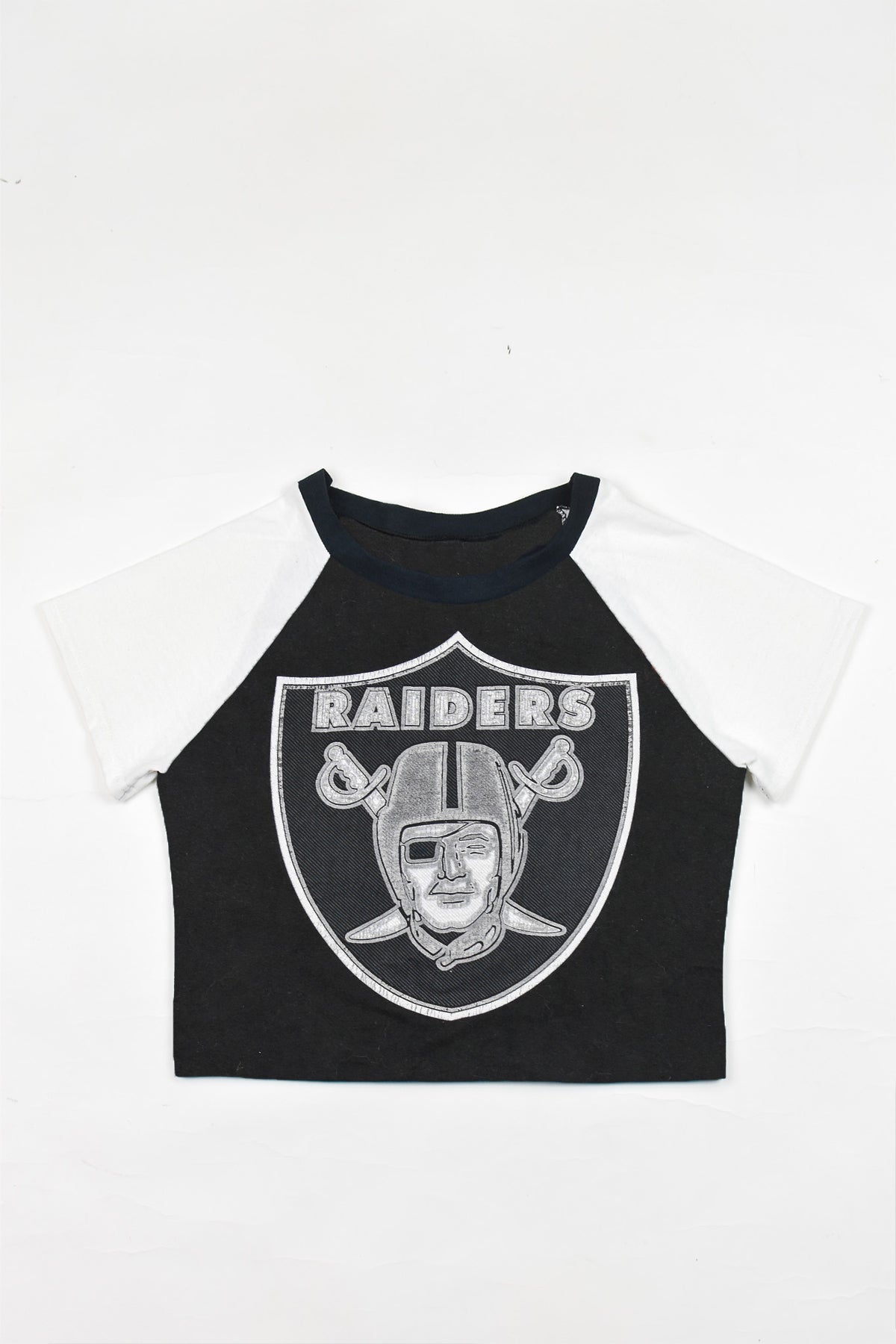 Upcycled Raiders Baby Tee *MADE TO ORDER*