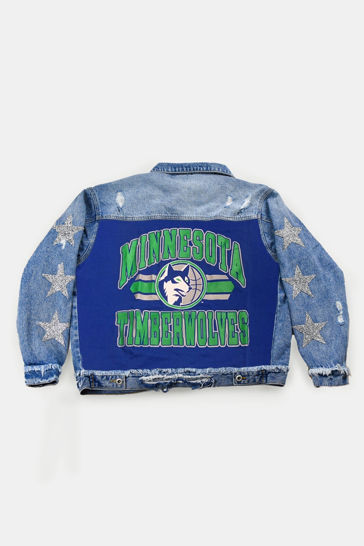 Upcycled Timberwolves Star Patchwork Jacket