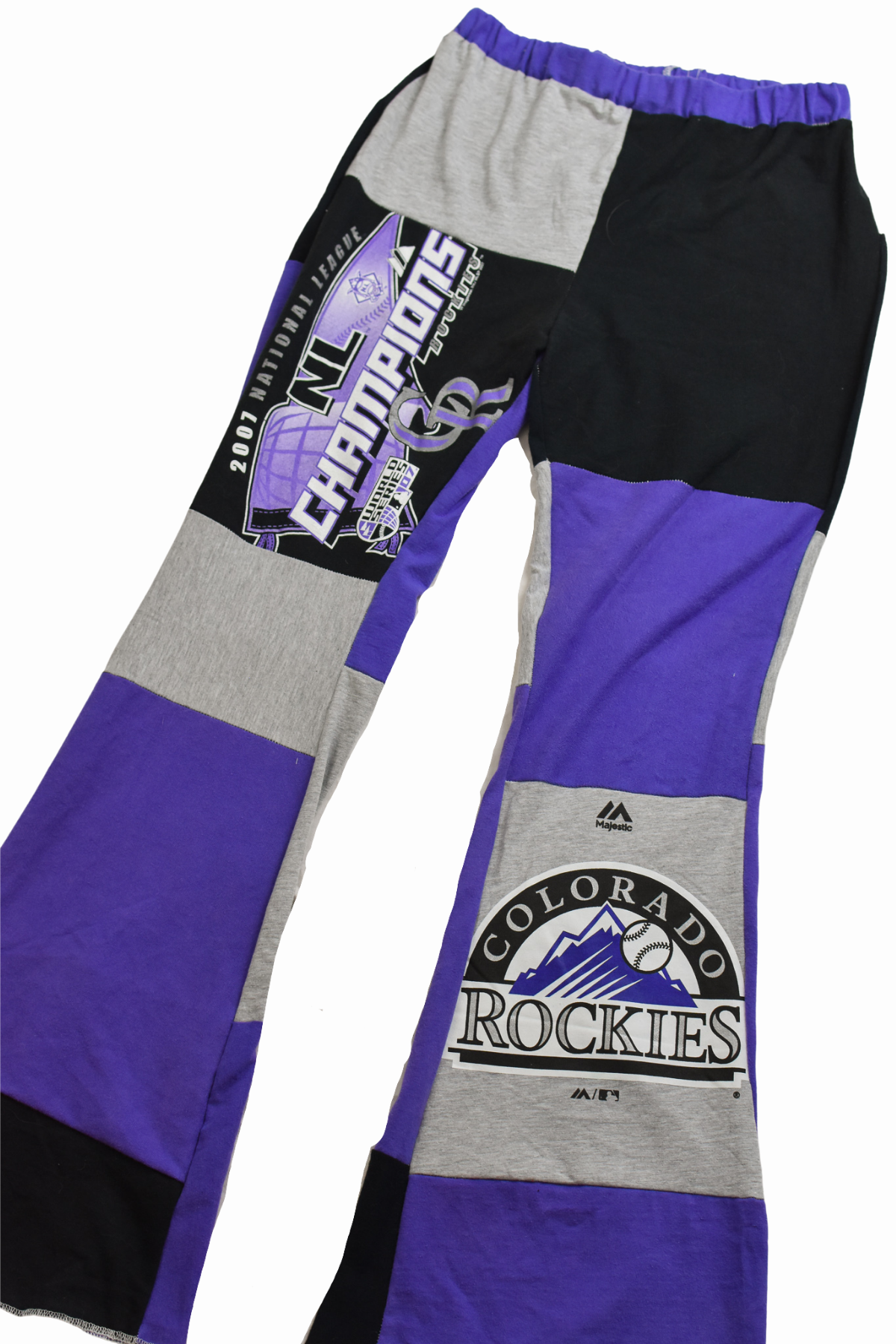 Upcycled Rockies Patch Flare Pants
