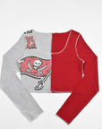 Upcycld Buccaneers Spliced Scoopneck Top