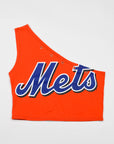 Upcycled Mets One Shoulder Tank Top