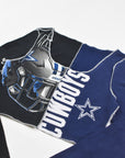 Upcycled Cowboys Spliced Scoopneck Top