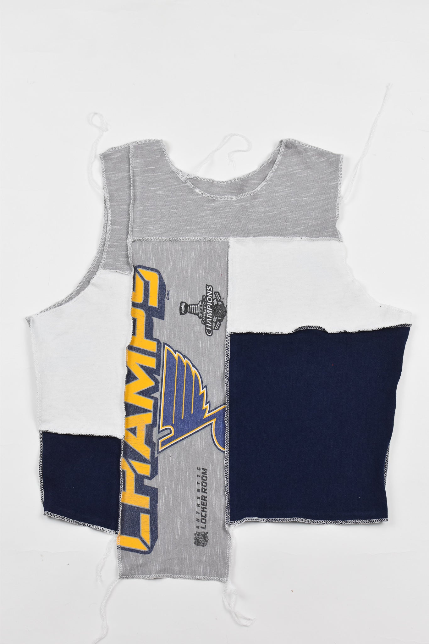 Upcycled Blues Scrappy Tank Top