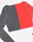 Upcycled Hurricanes Spliced Scoopneck Top