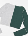 Upcycled Packers Spliced Scoopneck Top