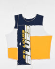 Upcycled Blues Scrappy Tank Top