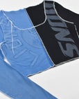 Upcycled Lions Spliced Scoopneck Tops