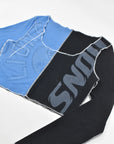 Upcycled Lions Spliced Scoopneck Tops