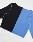 Upcycled Lions Spliced Scoopneck Tops