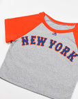 Upcycled Mets Baby. Tee