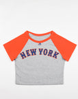 Upcycled Mets Baby. Tee