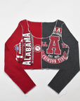 Upcycled Alabama Spliced Scoopneck Top