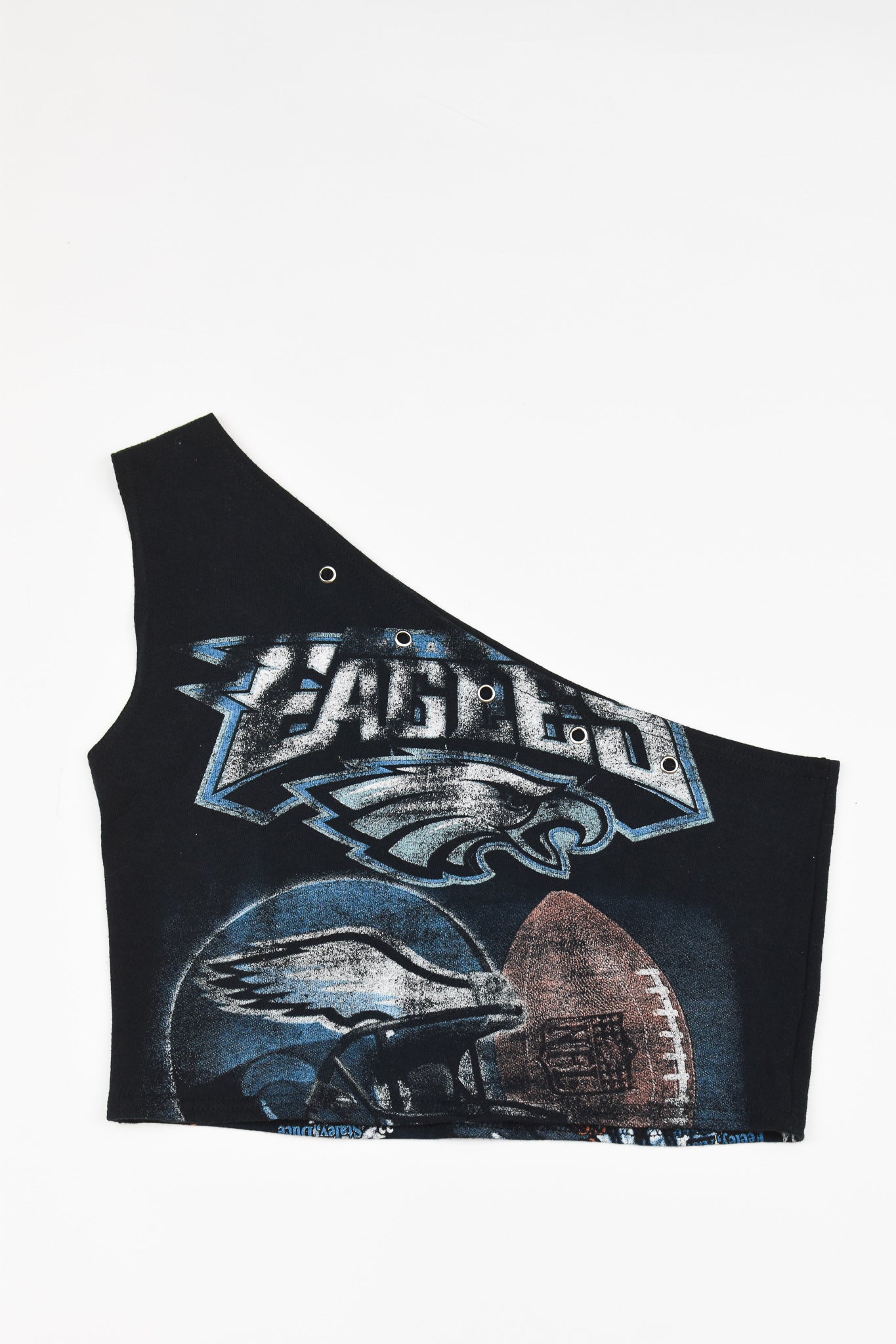 Upcycled Eagles One Shoulder Tank Top