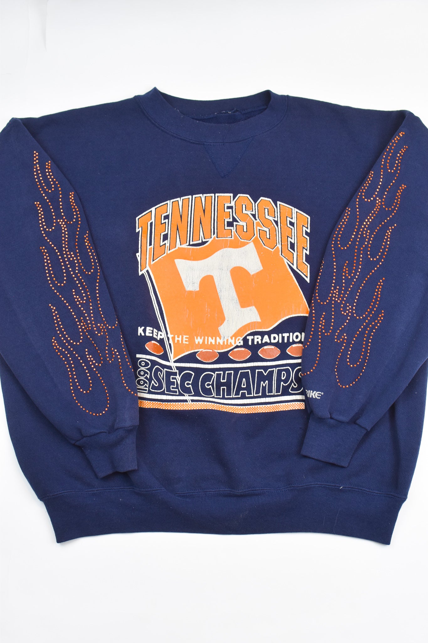 Upcycled Vintage Tennessee Flame Sweatshirt