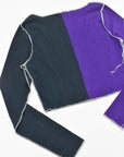 Upcycled Ravens Spliced Scoopneck Top
