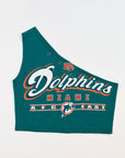 Upcycled Dolphins One Shoulder Tank