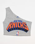 Upcycled Knicks One Shoulder Tank Top