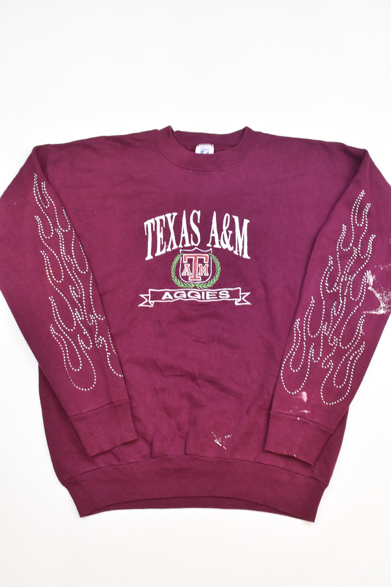 Upcycled Vintage Texas A&M Flame Sweatshirt