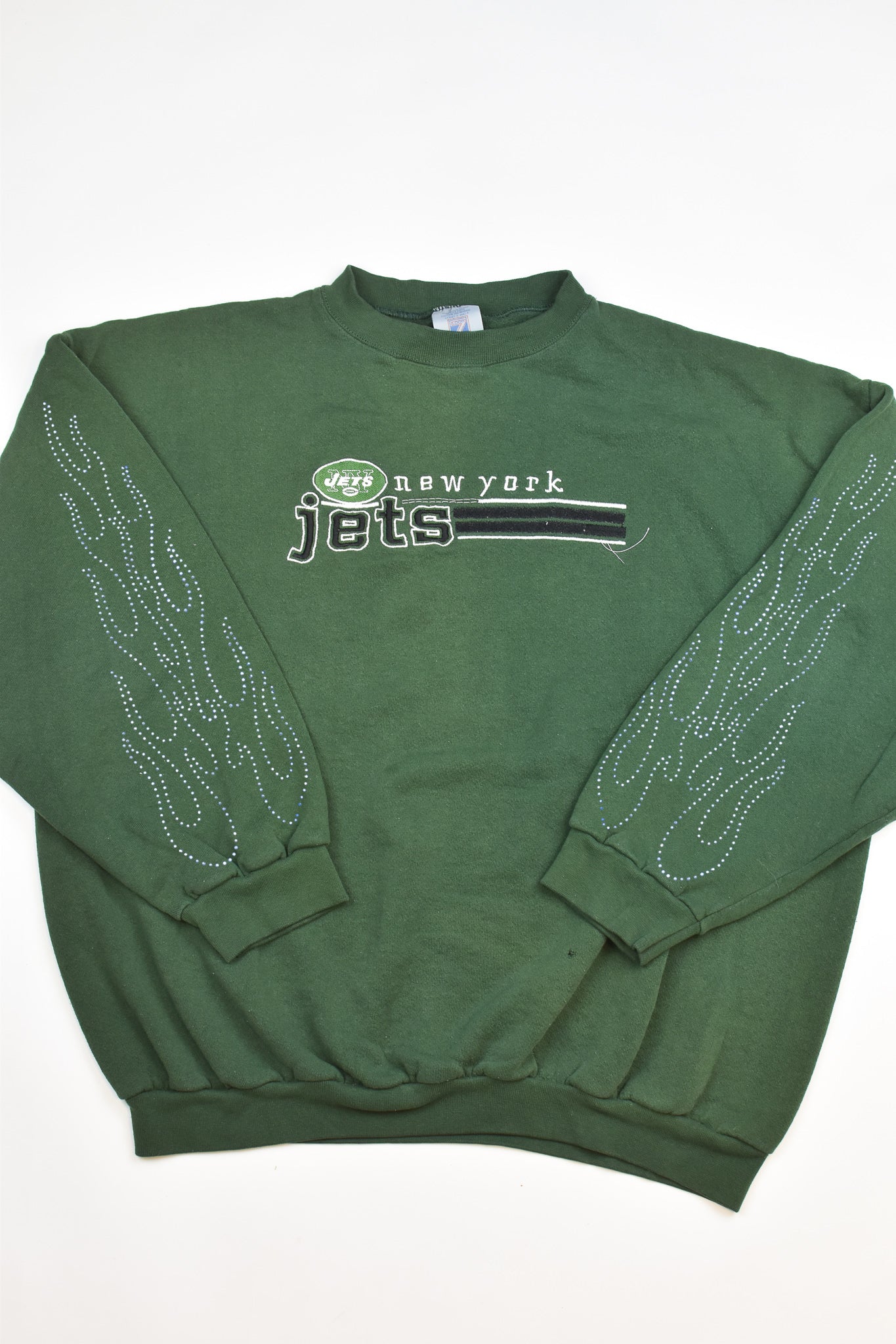 Upcycled Vintage Jets Flame Sweatshirt