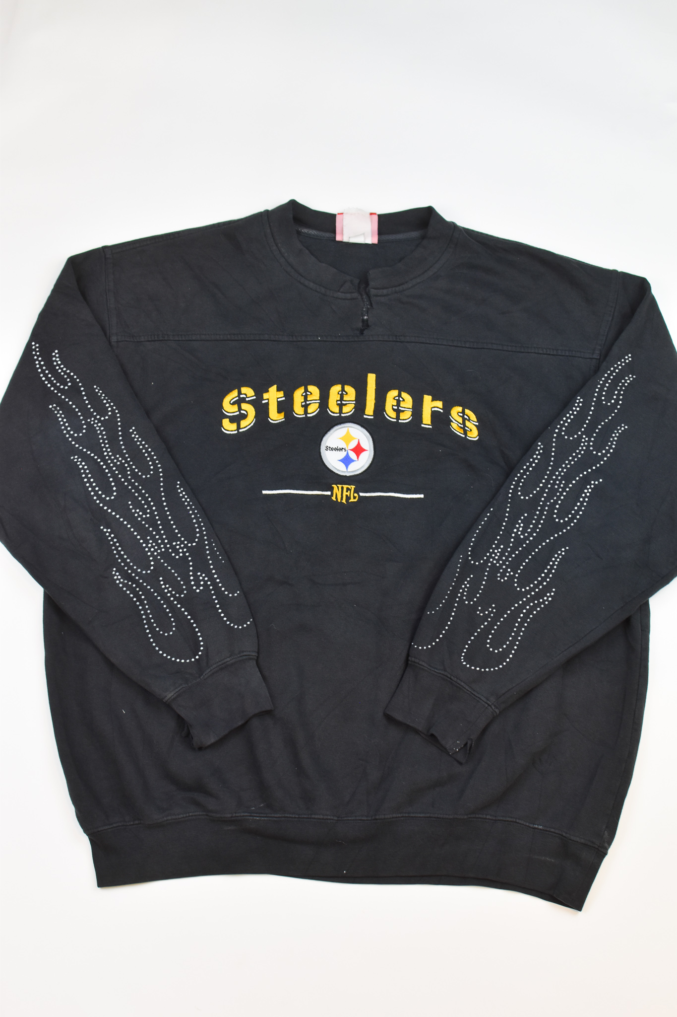 Upcycled Vintage Steelers Flame Sweatshirt