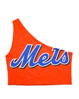 Upcycled Mets One Shoulder Tank Top