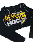 Upcycled Pittsburgh Penguins Spliced Scoopneck Top