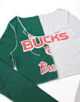 Upcycled Milwaukee Bucks Spliced Scoopneck Top