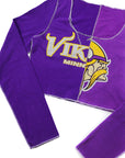 Upcycled Minnesota Vikings Spliced Scoopneck Top