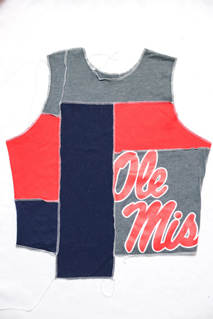 Upcycled Ole Miss Scrappy Tank Top