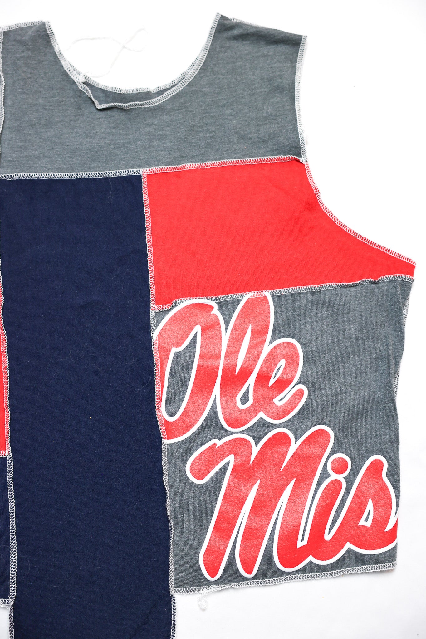 Upcycled Ole Miss Scrappy Tank Top