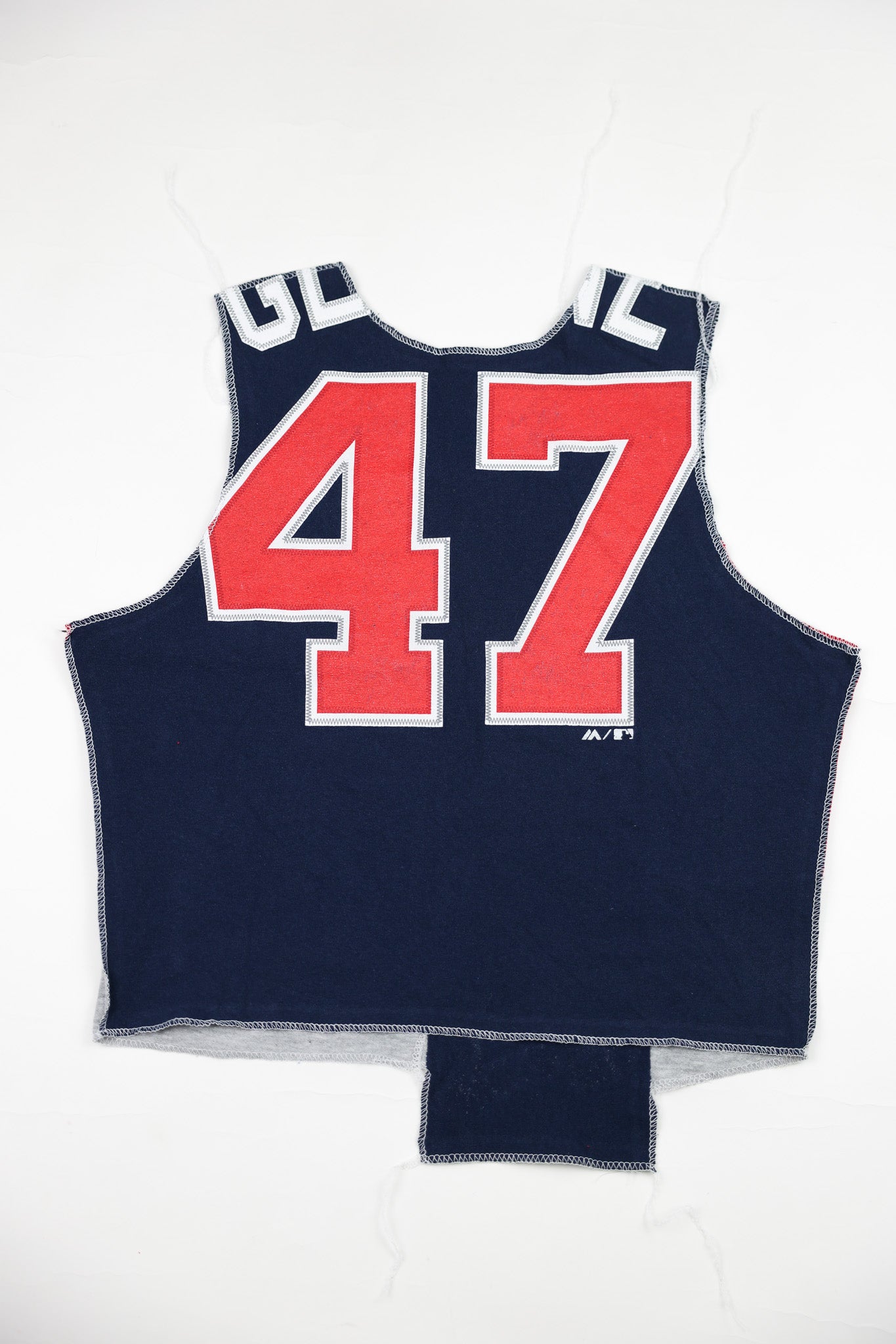 Upcycled Braves Baby Tee - Tonguetied Apparel