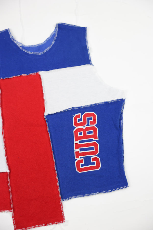 Upcycled Cubs Baby Tee - Tonguetied Apparel