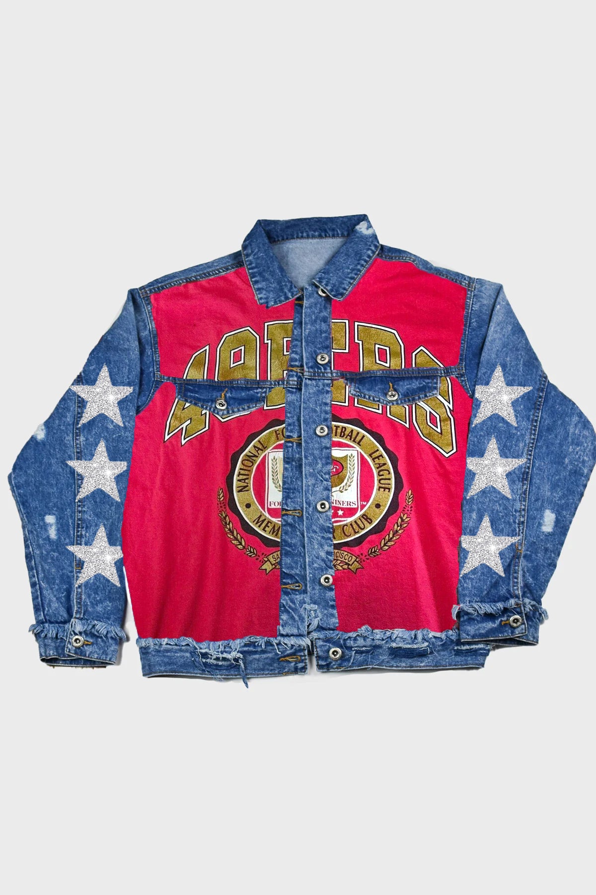Upcycled 49ers Star Patchwork Jacket