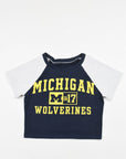 Upcycled Michigan Wolverines Baby Tee