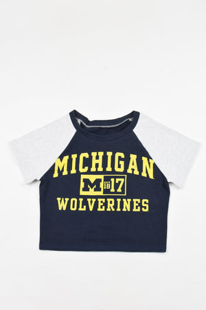 Upcycled Michigan Wolverines Baby Tee