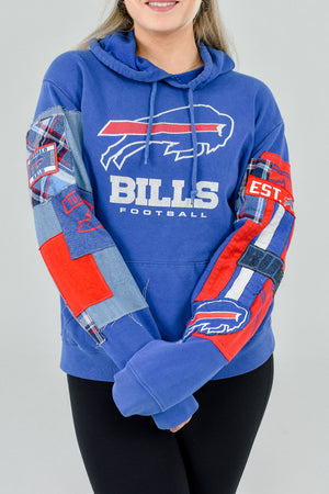 Upcycled Bills Patchwork Sweatshirt