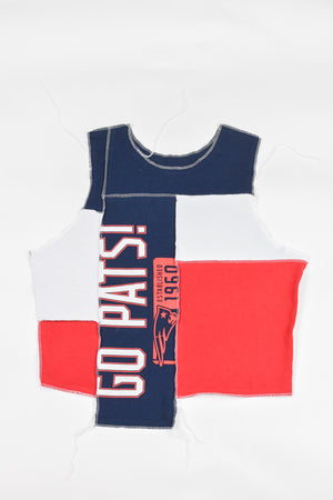 Upcycled Patriots Scrappy Tank Top