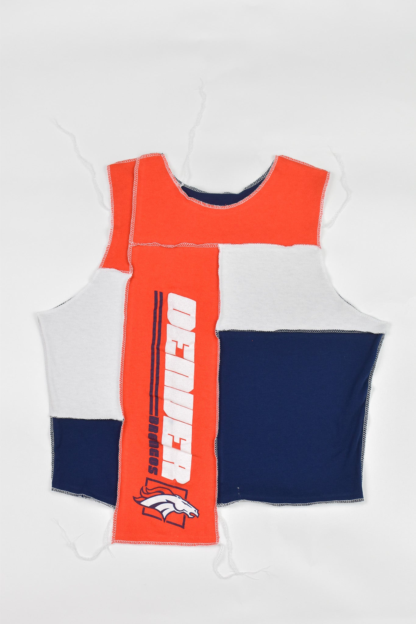 Upcycled Broncos Scrappy Tank Top - Tonguetied Apparel